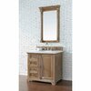 James Martin Vanities Providence 36in Single Vanity, Driftwood w/ 3 CM White Zeus Quartz Top 238-105-5511-3WZ